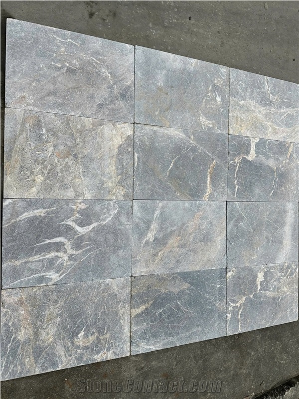 Multicolor Marble Orange Tones Grey Tiles