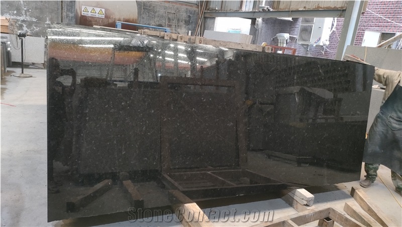 African Angola Black Polished Granite Slabs