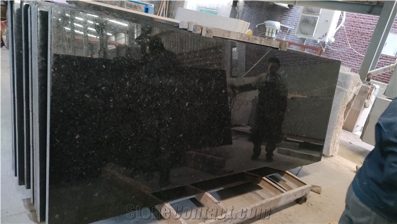 African Angola Black Polished Granite Slabs