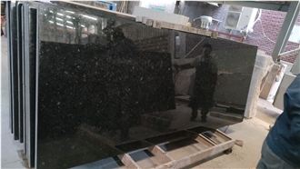 African Angola Black Polished Granite Slabs