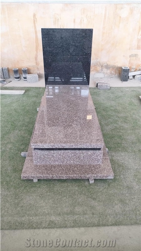 China G664 Red Polished Granite  Tombstone Memorial Stone