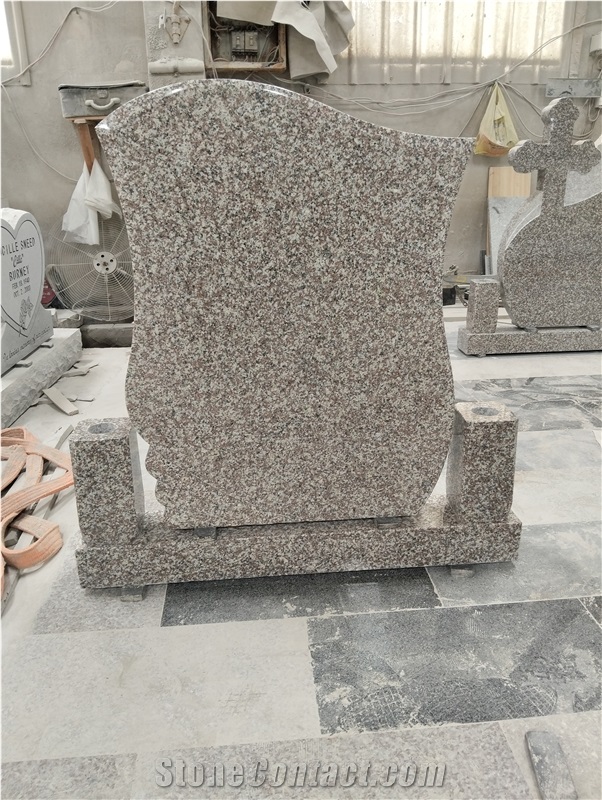 G664 Romanian Style Granite Tombstone