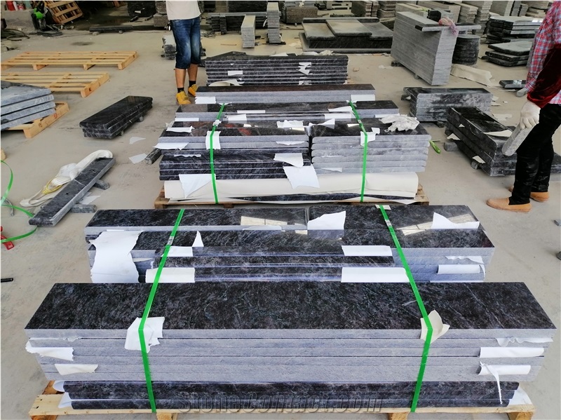 Orion Blue Polished Granite Monument