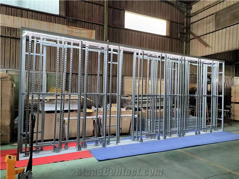 Gray Display Rack- Top With Lights