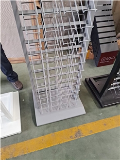 Grey Wire Vertical Display Stand