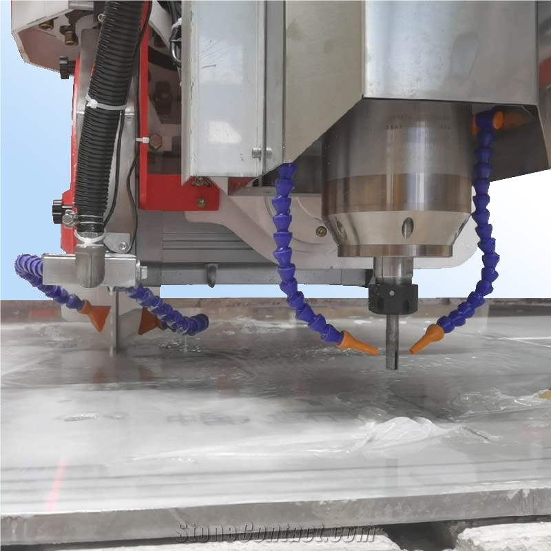 4+1 Axis Bridge Saw Granite And Marble Stone Cutting Machine W/ Router