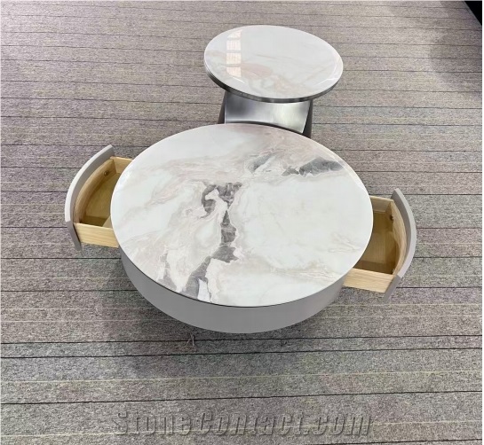 Fendi White Marble Coffee Table