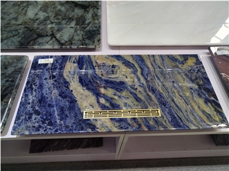 High Quality Blue Sodalite Marble Tea Trays