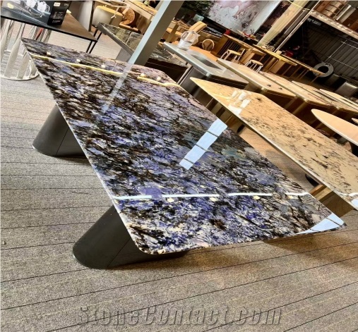 High Quality Bolivia Blue Marble  Table Top
