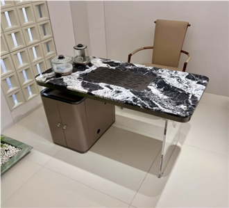 High Quality Bvlgari Black Marble Tea Stone Tables