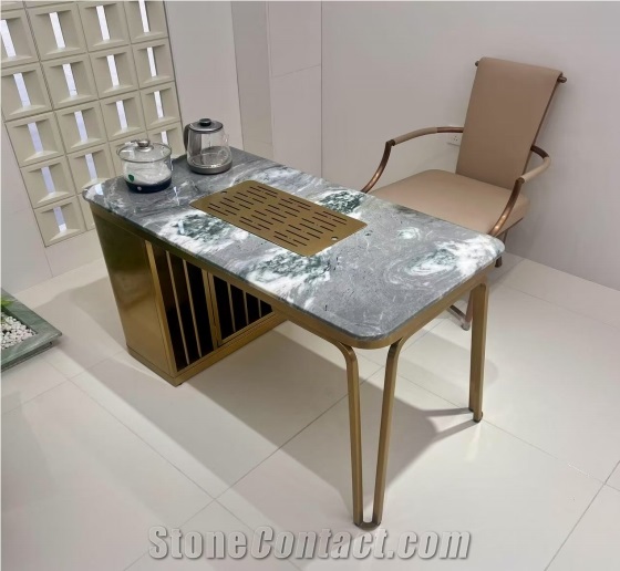 High Quality Bvlgari Grey Marble Tea Stone Tables