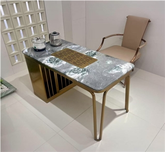 High Quality Bvlgari Grey Marble Tea Stone Tables