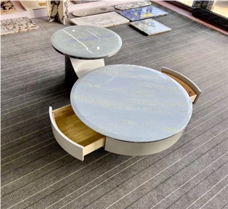 High Quality Crystal Blue Marble Coffee Tables