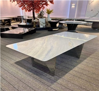 High Quality Crystal Blue Marble Table Top