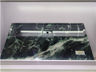 High Quality Green Flower Marble Tea Trays