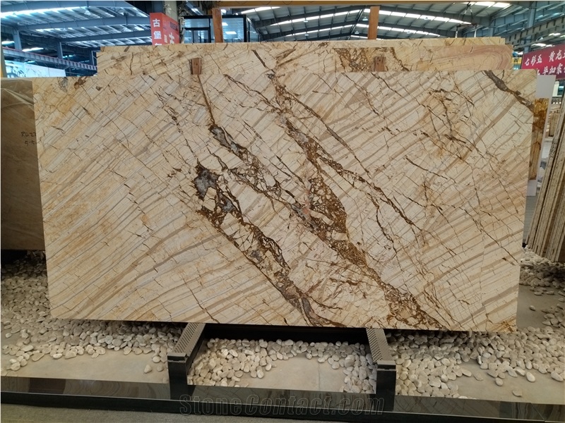High Quality Picasso Golden Marble Slabs