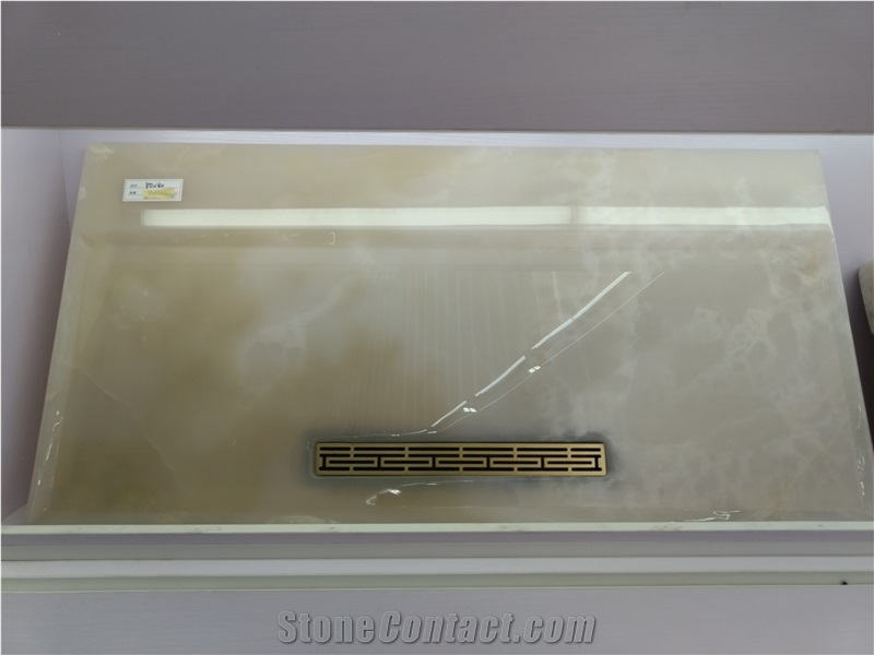 High Quality Yellow Jade Marble Tea Trays