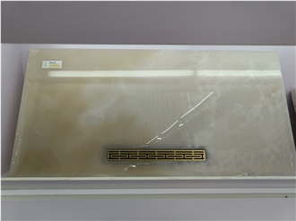High Quality Yellow Jade Marble Tea Trays