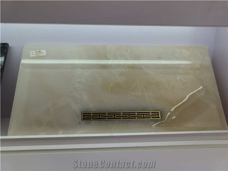 High Quality Yellow Jade Marble Tea Trays