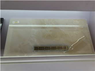 High Quality Yellow Jade Marble Tea Trays