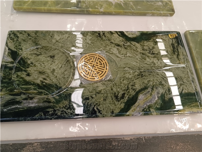Wonderful Emerald Green Marble Tea Trays
