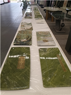 Wonderful Emerald Green Marble Tea Trays