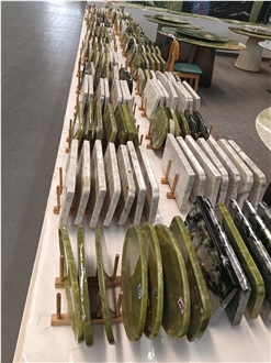 Wonderful Emerald Green Marble Tea Trays