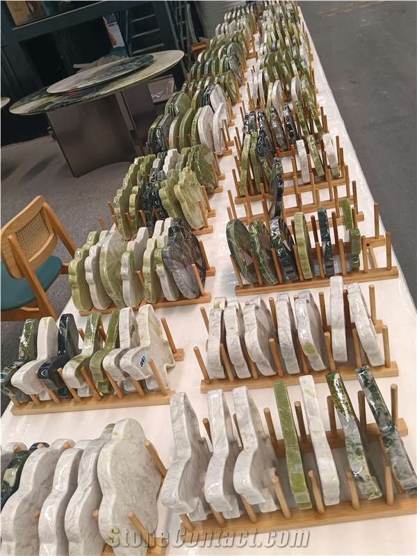 Wonderful Emerald Green Marble Tea Trays