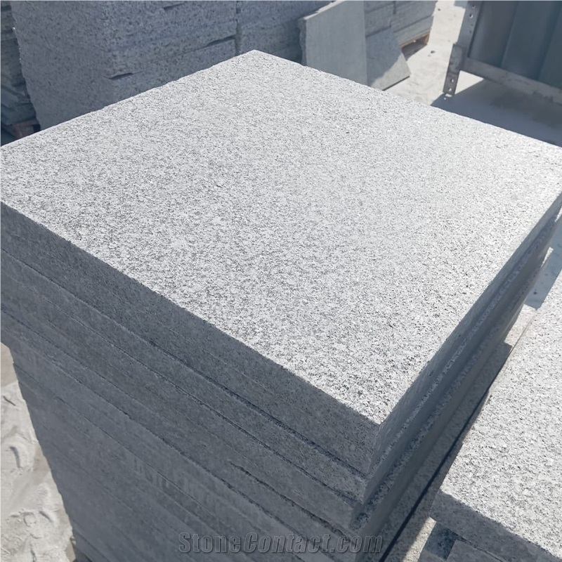 Grey Aswan Flamed Granite Tiles