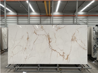 Calacatta Silky Gold Sintered Stone Slabs