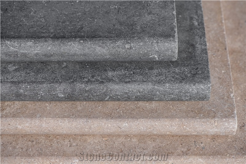 London Grey Limestone Bullnosed Tiles