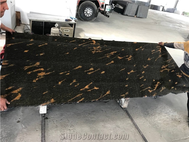 Fish Gold Granite Slabs