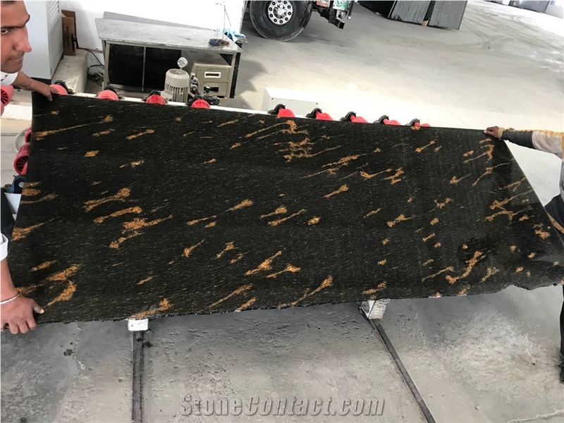 Fish Gold Granite Slabs