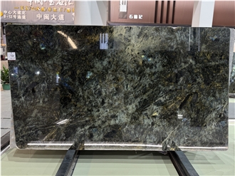 Lemurian Blue Labradorite Granite Big Crystal Polished Slabs