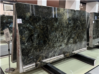 Lemurian Blue Labradorite Granite Big Crystal Polished Slabs