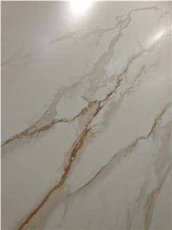 1600*3200 Calacatta Gold White Matt Stone Look Porcelain