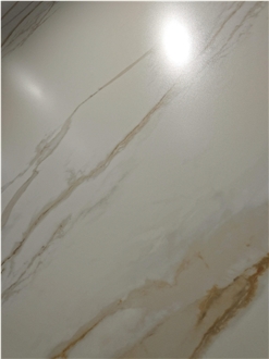 1600*3200 Calacatta Gold White Matt Stone Look Porcelain