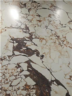 Chinese Bulgari White Honed Marble Look Sintered Stone