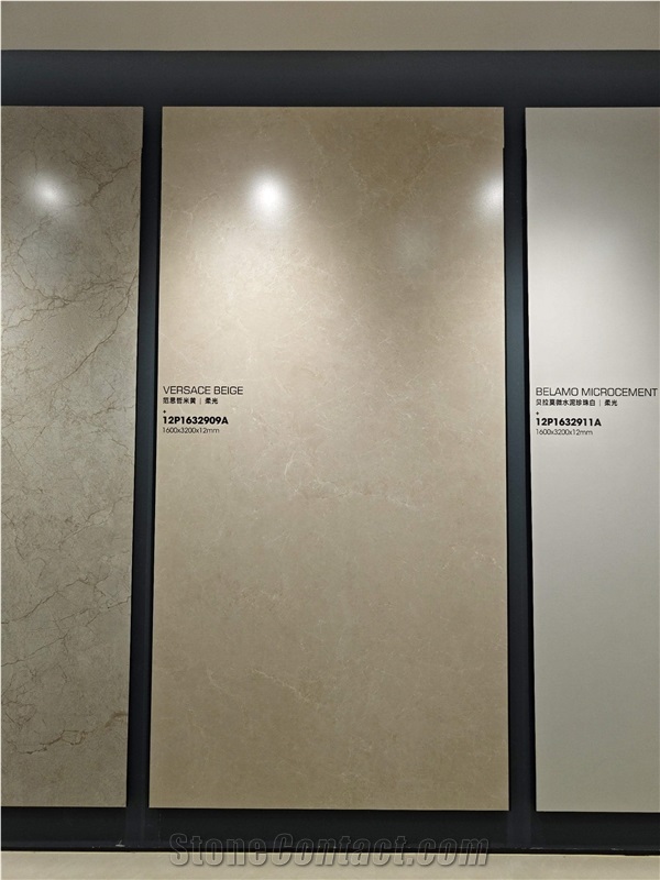 Chinese Crema Marfil Beige Honed 1.2Cm Porcelain Tiles