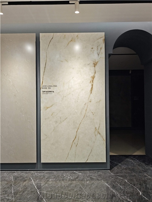 LINGLONG JADE Beige Honed 1.2Cm Marble Look Porcelain