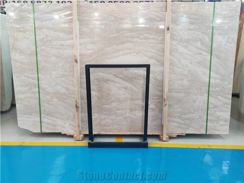 Turkey Amasya Beige Marble Slab Customized Size Floor Tiles