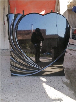Absolute Black Granite Tombstone