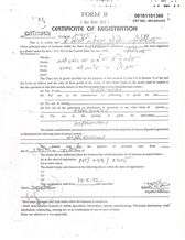 certificate of registration