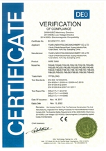 VERIFICATION OF COMPLIANCE