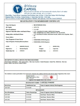 CAPEXIL CERTIFICATE