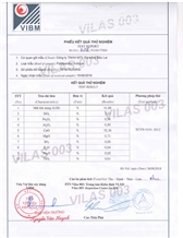 CHEMICAL TEST REPORT - Pallisandro Antique