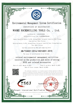 ENVIRONMENT MANAGEMENT SYSTEM CERTIFICATE