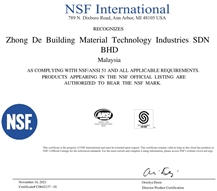 NSF certification
