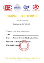 Testing Report of G684 Granite