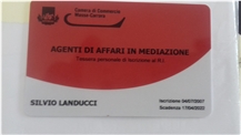 TESSERA PERSONALE DI ISCRIZIONE REGISTRO IMPRESE PRESSO CAMERA DI COMMERCIO DI MASSA-CARRARA